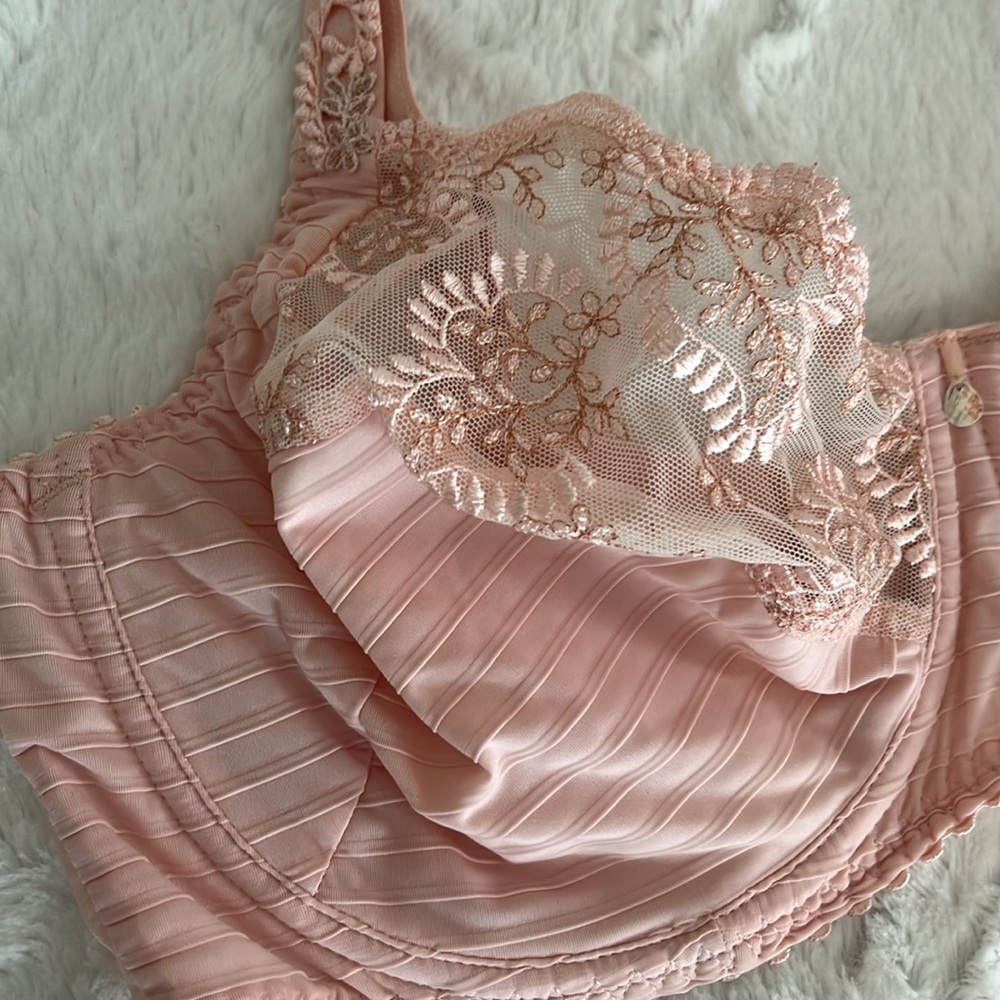 Louis Braco Paris 36E Unlined Wire Pink Bra - Picture 4 of 10